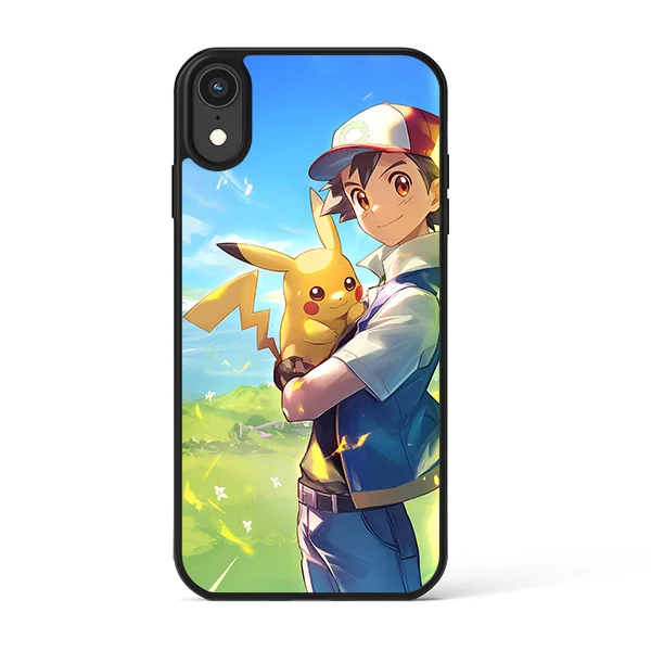 قاب گوشی، کاور گوشی انیمه Pikachu & Eevee Cute Sky Matching کد طرح b-5516